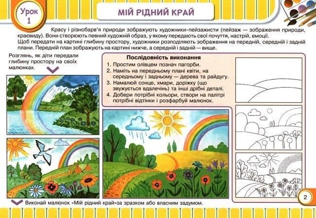 Маленький художник. Альбом-посібник з образотворчого мистецтва. 4 кл. 10979 фото
